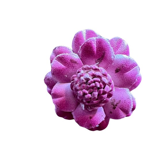 Rose Mauve Fabric Flower Costume Fashion Adjustable Ring, small - Picture 4 of 9